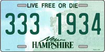 NH license plate 3331934