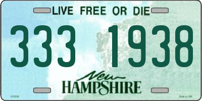 NH license plate 3331938