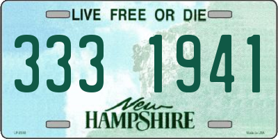 NH license plate 3331941
