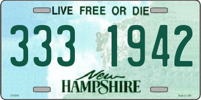 NH license plate 3331942
