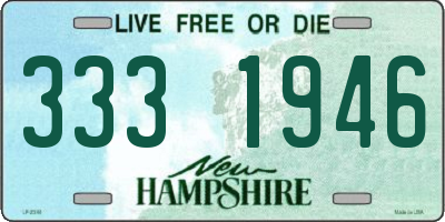 NH license plate 3331946