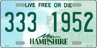 NH license plate 3331952