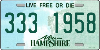 NH license plate 3331958