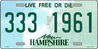NH license plate 3331961