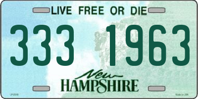 NH license plate 3331963