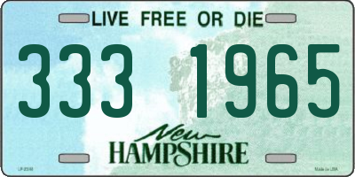 NH license plate 3331965