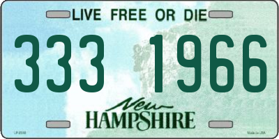 NH license plate 3331966