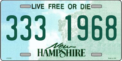 NH license plate 3331968