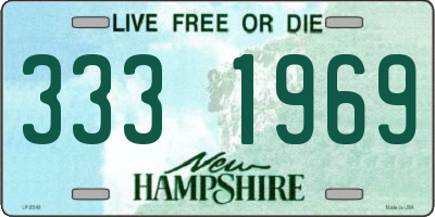 NH license plate 3331969