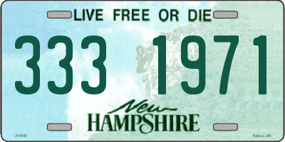 NH license plate 3331971