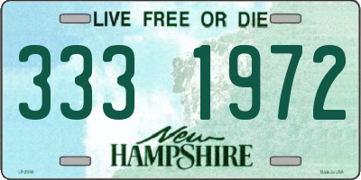 NH license plate 3331972