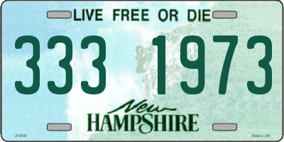 NH license plate 3331973