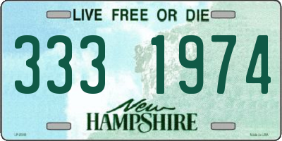 NH license plate 3331974