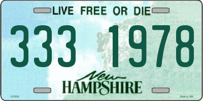 NH license plate 3331978