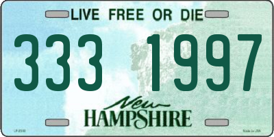 NH license plate 3331997