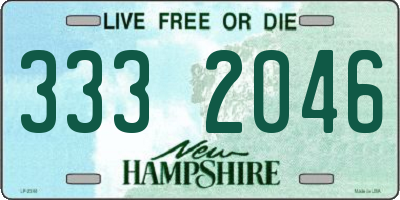 NH license plate 3332046