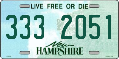 NH license plate 3332051