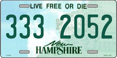 NH license plate 3332052