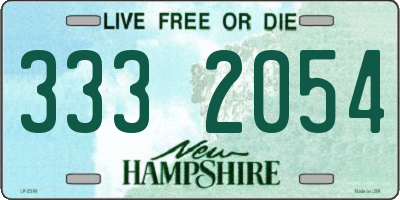 NH license plate 3332054
