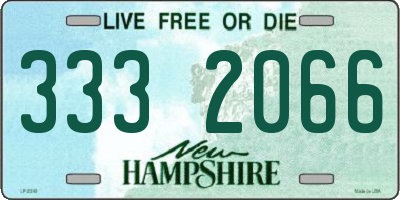 NH license plate 3332066