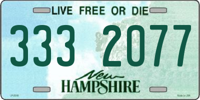 NH license plate 3332077