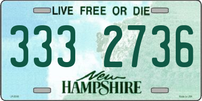 NH license plate 3332736