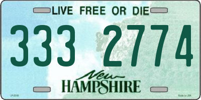 NH license plate 3332774