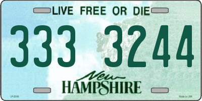 NH license plate 3333244