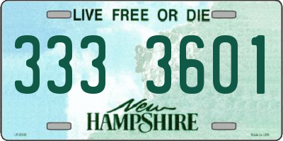 NH license plate 3333601