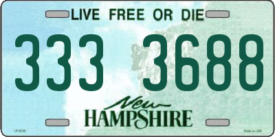 NH license plate 3333688