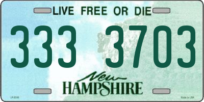 NH license plate 3333703