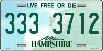 NH license plate 3333712