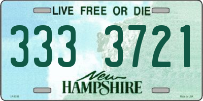 NH license plate 3333721
