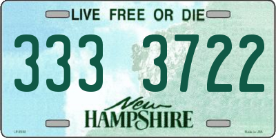 NH license plate 3333722