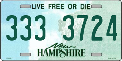 NH license plate 3333724