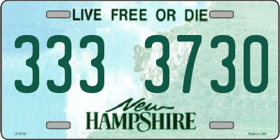 NH license plate 3333730