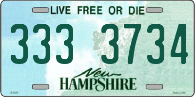 NH license plate 3333734