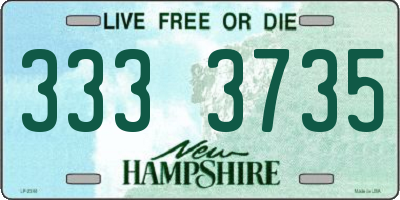 NH license plate 3333735