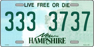 NH license plate 3333737