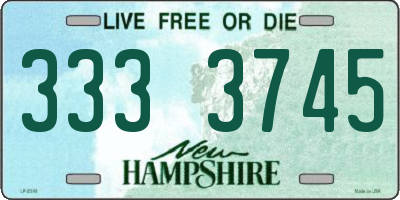NH license plate 3333745