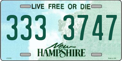 NH license plate 3333747