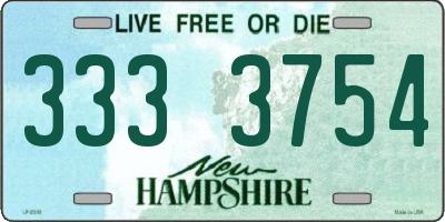NH license plate 3333754