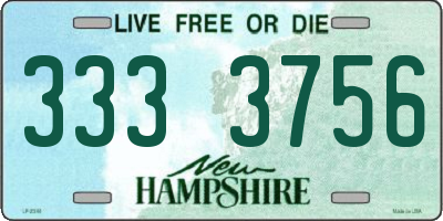 NH license plate 3333756