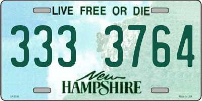 NH license plate 3333764