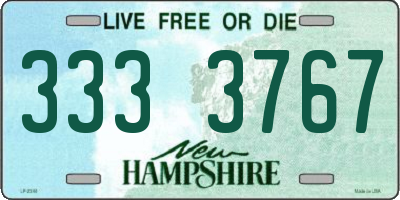 NH license plate 3333767