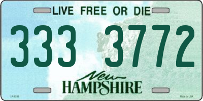 NH license plate 3333772