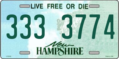 NH license plate 3333774