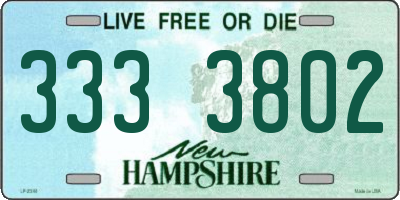 NH license plate 3333802