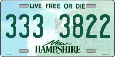 NH license plate 3333822