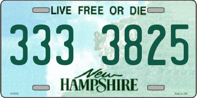 NH license plate 3333825
